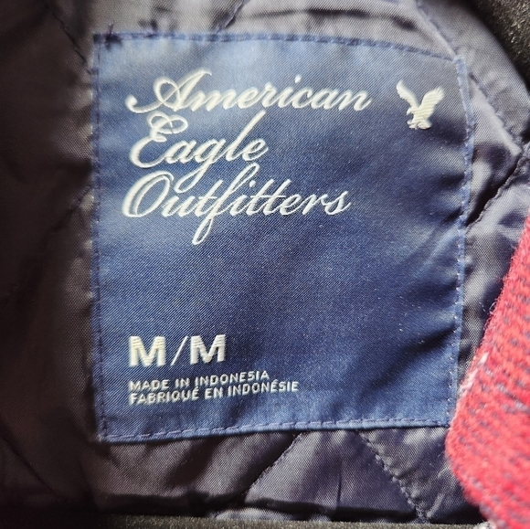 AMERICAN Eagle Double Breasted Wool Jacket Size Medium - Picture 14 of 15